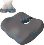 Extra-Dense Seat Cushion for tailbone pain relief ，Ergonomic seat cushions for office chairs，sciatica pain relief pillow , pressure relief Seat Cushion, office chair cushion，car seat cushion-Grey