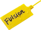 400Pcs Plastic Seals Shipping Label Tags, Writable Marker Big Sign Tie for Logistics, 255mm Total Length Self Locking Inventory Waterproof Tag Fastener with 3 Marker Pen (Yellow)