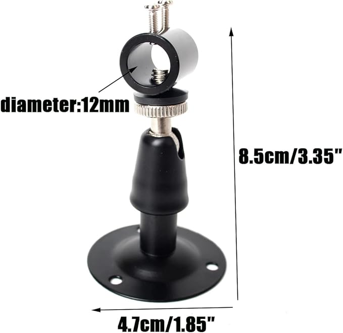 Laser Module Fixing Bracket with Cooling Function - 360-Degree Adjustable Positioning - 12mm (1 Pack)