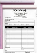 Custom Carbonless Sales Invoice Form Books for Small Business, Personalized NCR 2-Part Receipt Book with Carbon Copies, Cover Add Company Name, Address and Number Printed