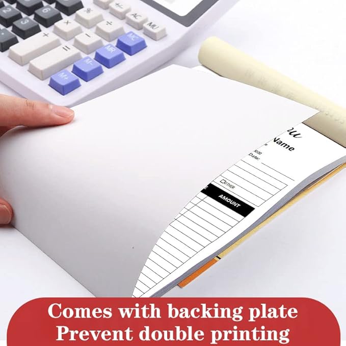 Personalized Invoice Book Custom 2 Part/3 Part Receipt Book Quote Estimate Order Forms Carbonless Form with Your Company Name Logo Address,2-10 Books (Style 13)