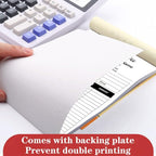 Custom Carbonless Sales Invoice Form Books for Small Business, Personalized NCR 2-Part Receipt Book with Carbon Copies, Cover Add Company Name, Address and Number Printed