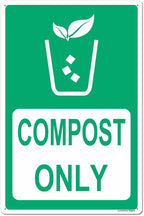 Locmorly Aluminum Sign, Compost Only Sign, 8x12 Inch, Metal Compost Signs Decorative for Indoor or Outdoor
