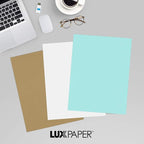 LUXPaper 8.5" x 11" Paper | Letter Size | Seafoam Blue | 80lb. Text | 50 Qty