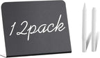 12 Pack Mini Chalkboard Signs - 4"x3" for Food, Party, Buffet, Wedding & Bakery