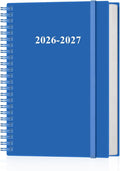2026-2027 Planner - Weekly & Monthly Planner from January 2026 - June 2027, Spiral Planners 2026-2027 with Elastic Closure, Inner Pocket, Medium 5.8" x 8.3", Blue