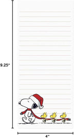 Graphique Snoopy Scarf Train Magnetic Notepad | 100 Tear-Away Sheets | Grocery, Shopping, To-Do List | Writing Pad for Fridge, Kitchen, Office | Lined Paper | Great Gift | 4” x 9.25”