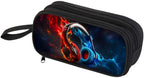HiGaits Pencil Case for Boys,Multi-Slot Large Capacity Pencil Pouch with Soft Zipper, Durable Pen Box Headphones