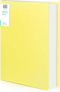 Phyxin Portfolio Binder, 60-Pocket Portfolio Folder 8.5" x 11", Displaying 120 Page Binder with Plastic Sleeves, Plastic Folders for Women & Men, Students, Teachers, Yellow