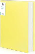Phyxin Portfolio Binder, 60-Pocket Portfolio Folder 8.5" x 11", Displaying 120 Page Binder with Plastic Sleeves, Plastic Folders for Women & Men, Students, Teachers, Yellow