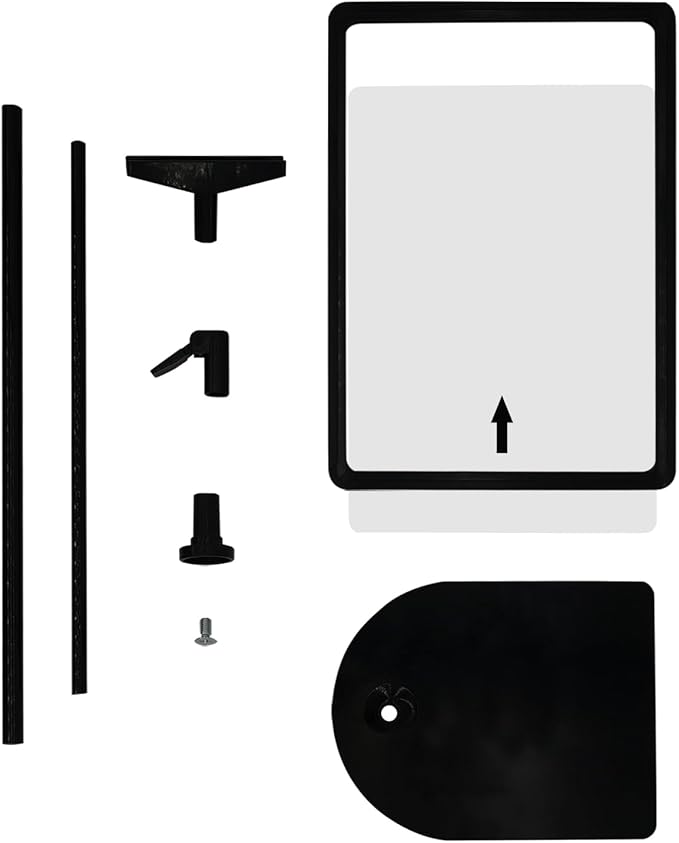 Sign Holder Stand, 8.5 x 11 Inch Sign Stand with Adjustable Height Snap Open, Reusable Sign Stands for Display Advertising Business Signage, Vertical and Horizontal Two View Modes (Black, 10 Pcs)