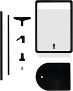 Sign Holder Stand, 8.5 x 11 Inch Sign Stand with Adjustable Height Snap Open, Reusable Sign Stands for Display Advertising Business Signage, Vertical and Horizontal Two View Modes (Black, 10 Pcs)