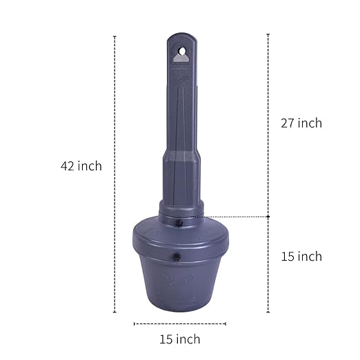 OranclUS Weatherproof Outdoor Standing Disposal Bin with Lid – Durable All-Weather Waste Receptacle for Yard, Porch, Deck, Terrace, Entrance (Grey, 42in-2Pack)