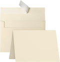 Goefun Cream Blank Cards and Envelopes, 5x7 Folded Ivory Cardstock and A7 Envelopes Self Seal 100 Pack for Wedding, Invitations, DIY Greeting Cardstock, Thank You Cards & All Occasion