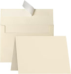 Goefun Cream Blank Cards and Envelopes, 5x7 Folded Ivory Cardstock and A7 Envelopes Self Seal 100 Pack for Wedding, Invitations, DIY Greeting Cardstock, Thank You Cards & All Occasion