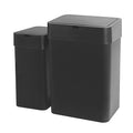 ELPHECO Bathroom Trash Can with Lid, 2 Pack Automatic Garbage Can, 2.5 Gallon + 4 Gallon Motion Sensor Smart Bathroom Decor, Slim Waterproof Trash Bins for Bedroom, Office, Living Room, Black
