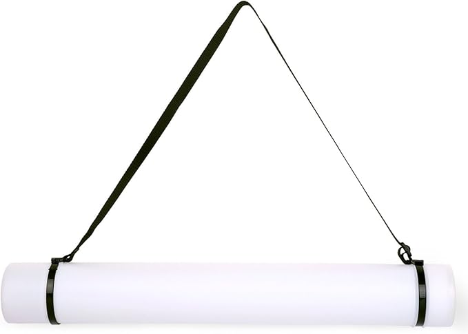 TRANSON Durable Poster Storage Tube with Straps 24"-40" Extendable for Blueprints, Artwork, Maps, Posters Color White