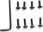 MySit Office Chair Armrest Replacement Arm Pads Univeral 4" Mounting Hole (Set of 2) Black