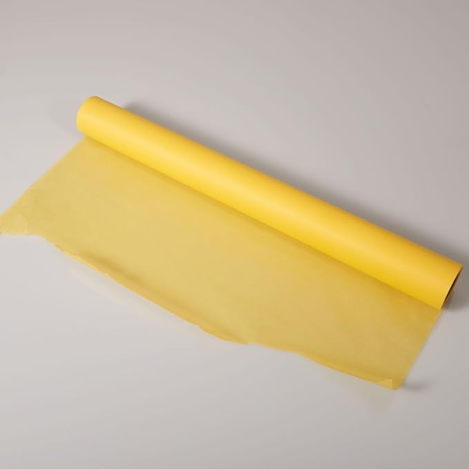 SEMLEART Tracing Paper Roll,17.5-inch x 25yard，Yello Translucent Vellum,Pattern Paper for Sewing, Drawing, Sketching, Gift Wrapping