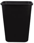 Amazon Basics Trash Can, Rectangular Commercial Office Wastebasket, 10 Gallon (Pack Of 2), Black