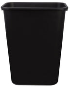 Amazon Basics Trash Can, Rectangular Commercial Office Wastebasket, 10 Gallon (Pack Of 2), Black