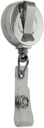 UAH Primary Logo Retractable Reel Chrome Badge ID Card Holder Clip