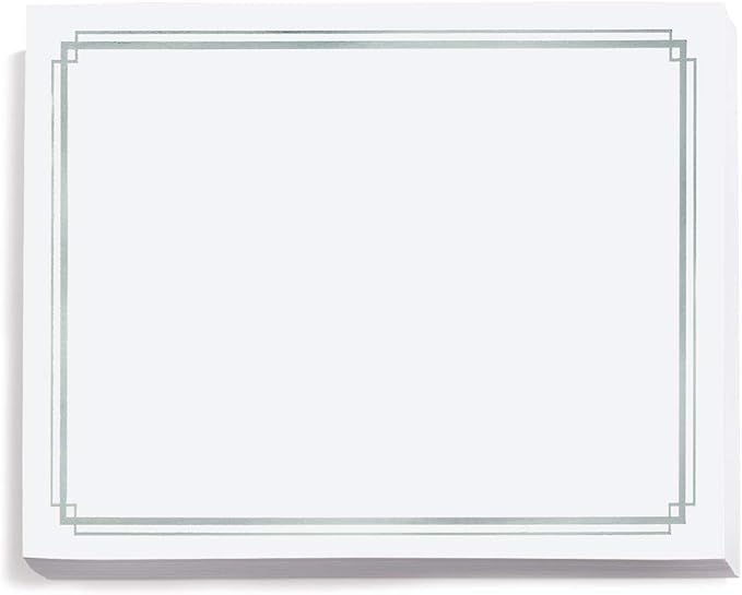 PaperDirect Silver Foil Elegance Border Specialty Certificates, 38lb White Paper, 8.5 x 11 Inches, 30 Sheets, Laser & Inkjet Compatible, Perfect for Diplomas, Awards & Recognition