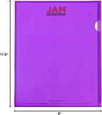 JAM PAPER Plastic Sleeves - Letter Size - 9 x 11 1/2 - Purple Project Pockets - 120 Bulk Page Protectors/Pack