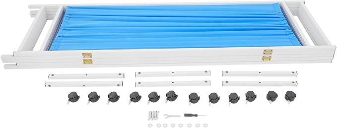 Medical Privacy Screens, Waterproof Nylon Fabric, 98.4 * 70.9 in Foldable Rolling Medical Privacy Screen with Silent Wheels, Suit for Hospitals, Clinics, and Nursing Homes (Blue, 5 Panels)