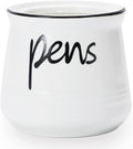 ONTUBE Porcelain Pens Holder Stand,Ceramic Pencils Holder (White)