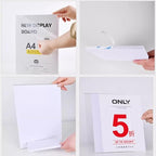 ECKEK Acrylic Sign Holder A3/A4/A5 Menu Displays L Shape Sign Stand Table Top Sign Stand (Horizontal A4 297×210mm/11.69×8.27 inches)