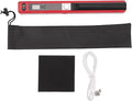 Marhynchus Portable Scanner Handheld Document Scanner with 300DPI 600DPI 900DPI Resolution Modes USB Connection for Business Home Office Use (Red)