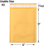 Kraft Bubble Mailers [25 Pack] Shipping Mailing Packing Padded Envelopes #0 (6" x 9")