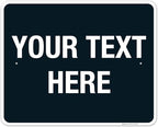 Personalized Custom Black Background Customize for Office, Business, Airbnb, Workplace, Home, Delivery Sign, 24x30 Inches, Rust Free .063 Aluminum, Fade Resistant, Made in USA by Sigo Signs