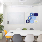 Uoisaiko 12" Large Bulletin Board with 30 Push Pins, Pack of 8 Hexagon Felt Pin Board Notice Boards for Home Office Kitchen, Felt Wall Tiles for Photos Memos