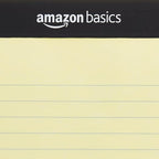 Amazon Basics 50 sheet Wide Ruled Lined Writing Note Pad, 8.5" x 11.75", 12-Pack, 600 Perforated Sheets, Canary