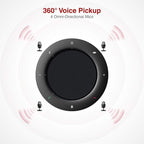 4K Conference Room Camera System, AI Auto-Tracking PTZ Camera 15x Zoom(3x Optical) with Bluetooth Speakerphone Set, 120° Wide-Angle, 16-Foot Mic Pickup, for Zoom YouTube Teams OBS and More