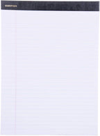 Mintra Office Legal Pads (Double Pad 3pk (White), 8.5in x 11in (Wide Ruled))