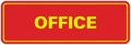 Signs ByLITA Standard Office Sign - Professional Business Signage - Easy to Install (Red/Yellow) - Small 1 Pack