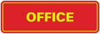 Signs ByLITA Standard Office Sign - Professional Business Signage - Easy to Install (Red/Yellow) - Small 1 Pack
