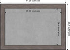 Amanti Art Grey Framed Magnetic Board 29x41 Large Vision Board for use with Magnets, 100% Metal Sheet to Display Items as Office Decor or for Home Organization in mudroom, Kitchen or Kids Room