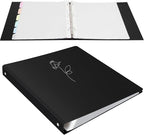 Uquelic 80-Pocket Binder with Plastic Sleeves for Letter/A4 Size(11" x 8.5"), Silver Rose Printed Cover, Document Binder Organizer for Papers, Certificates and Artwork with Macaron PP Divider Pages