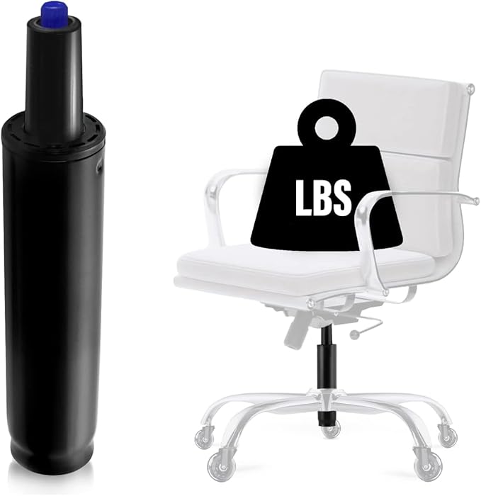 10 Inches to 15 Inches Office Chair Gas Lift Cylinder Replacement, 4.5" Stroke, Hydraulic Pneumatic Shock Piston, Heavy Duty 1000 lbs, Universal Fit for Most Office Chair, Class 4, Black