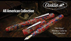 Conklin All American Fountain Pen in Old Glory – Stub Nib, Patriotic Red, White & Blue Design – Ideal Gift for Calligraphers & Pen Collectors