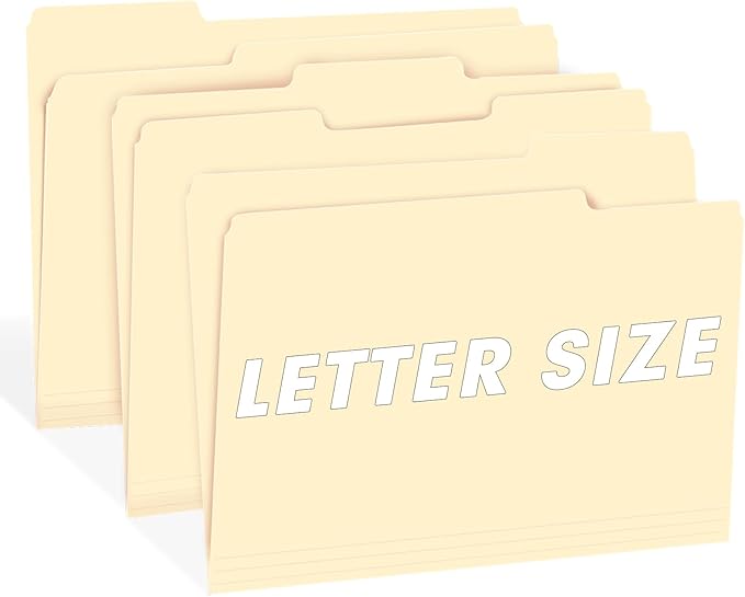File Folder, RAZCC 200 Pack 1/3 Cut Tab File Folders Letter Size, Manila Folders, Folders with Tab, Great for Organizing and Easy File Storage