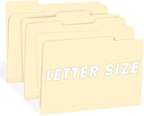 File Folder, RAZCC 200 Pack 1/3 Cut Tab File Folders Letter Size, Manila Folders, Folders with Tab, Great for Organizing and Easy File Storage