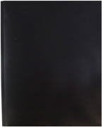JAM PAPER Plastic 2 Pocket POP Folders - Durable School Folders with Metal Prongs Fastener Clasps - Black - Bulk 48/Pack