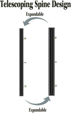 INFUN 1 INCH Telescoping 3 Ring Binder - 4PCS, Portable Plastic Binder with Telescoping Spine ，3 Ring Binders with Foldable Front Cover Holds 8.5" x 11" Paper for School,Office and Homes