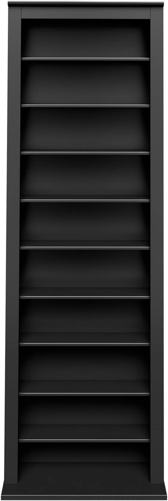 Prepac Narrow Cabinet Media Storage, Slim Barrister Tower, Black