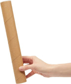 Stockroom Plus Mailing Tubes - Secure Poster Storage - Art & Blueprint Tube Organizer - Versatile Document Organizer - 1.5 x 12 in, Pack of 12, Brown